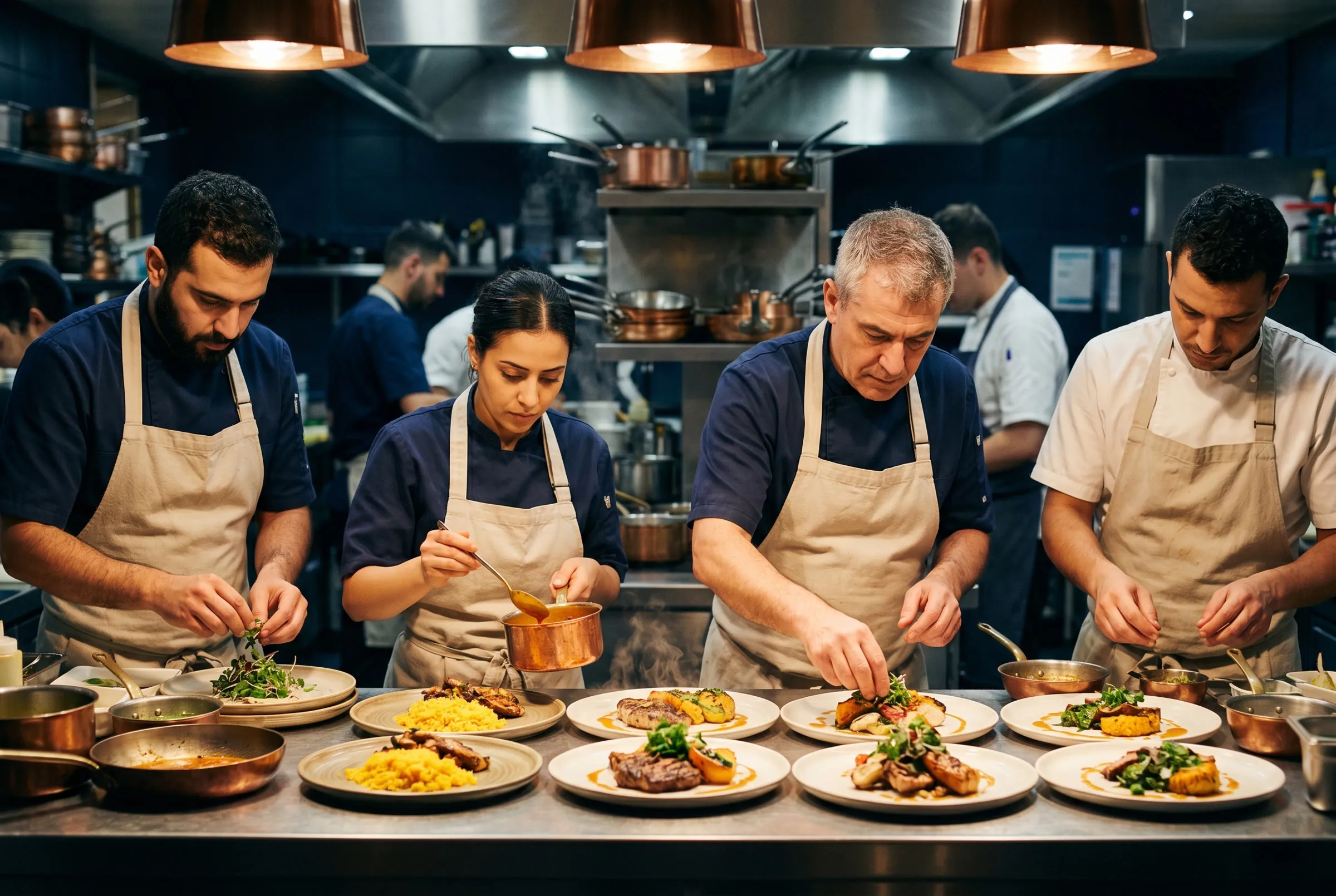 The Carthage Kitchen team at the pass