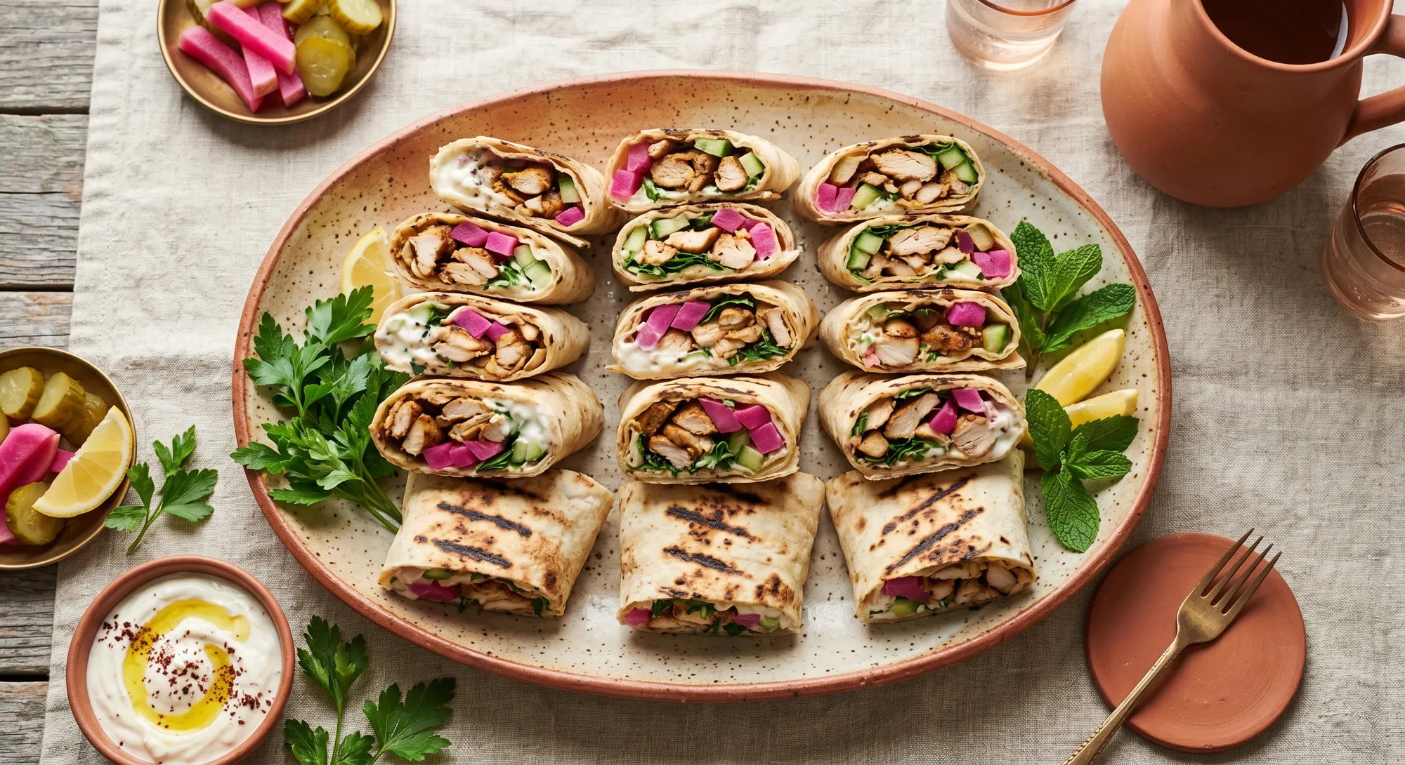 Chicken Shawarma Wrap — halal catering in Los Angeles · Carthage Kitchen
