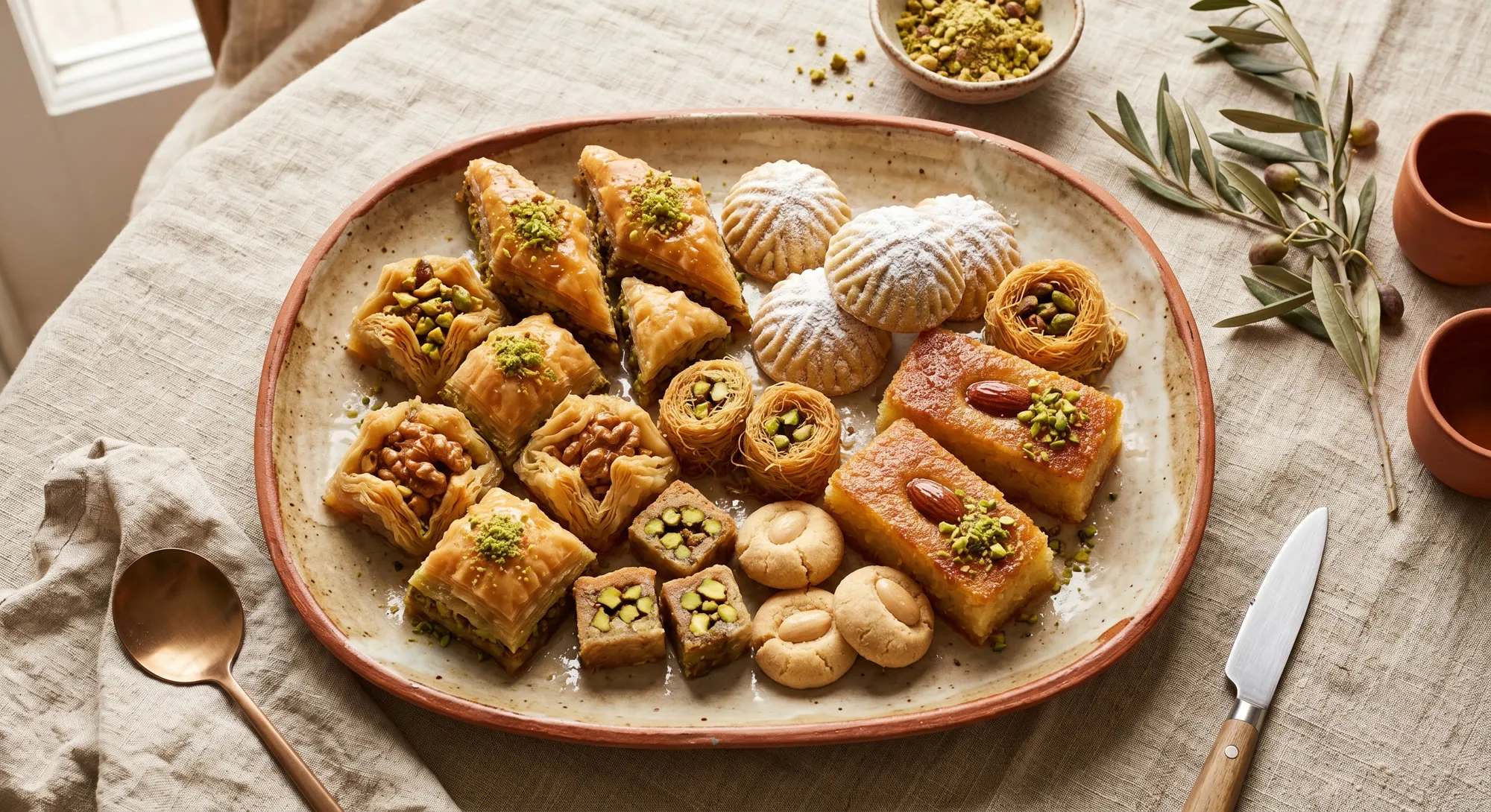 Mixed Mediterranean Desserts — halal catering in Los Angeles · Carthage Kitchen