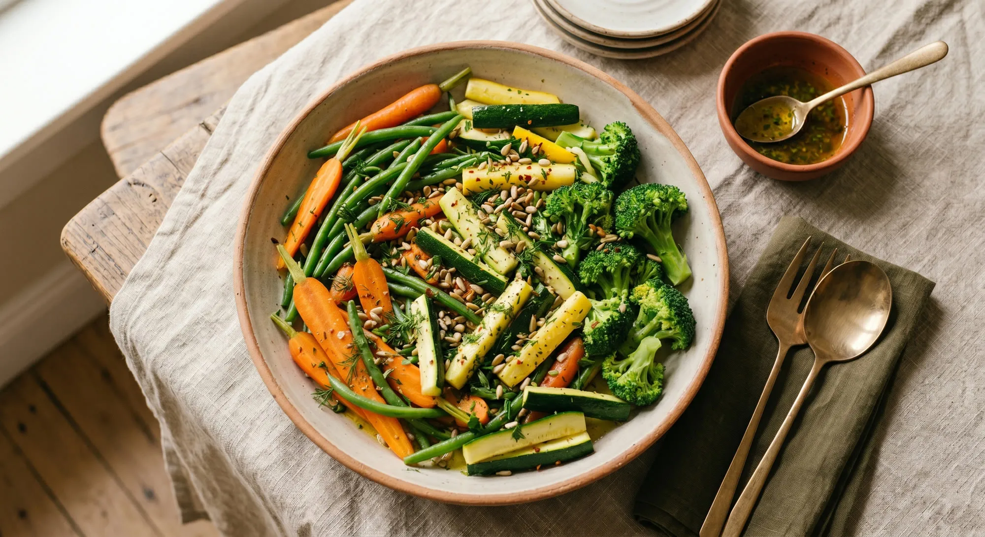 Steamed Vegetable Salad — halal catering in Los Angeles · Carthage Kitchen