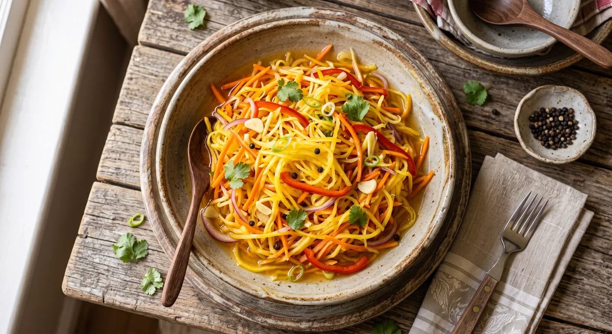Atchara Pickled Papaya — halal catering in Los Angeles · Carthage Kitchen