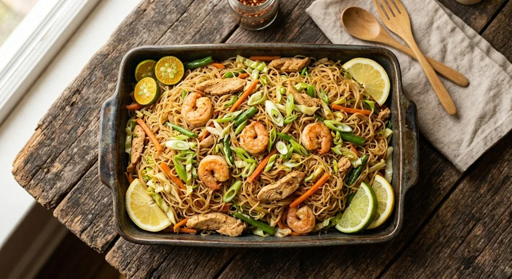Pancit Bihon Noodles — halal catering in Los Angeles · Carthage Kitchen