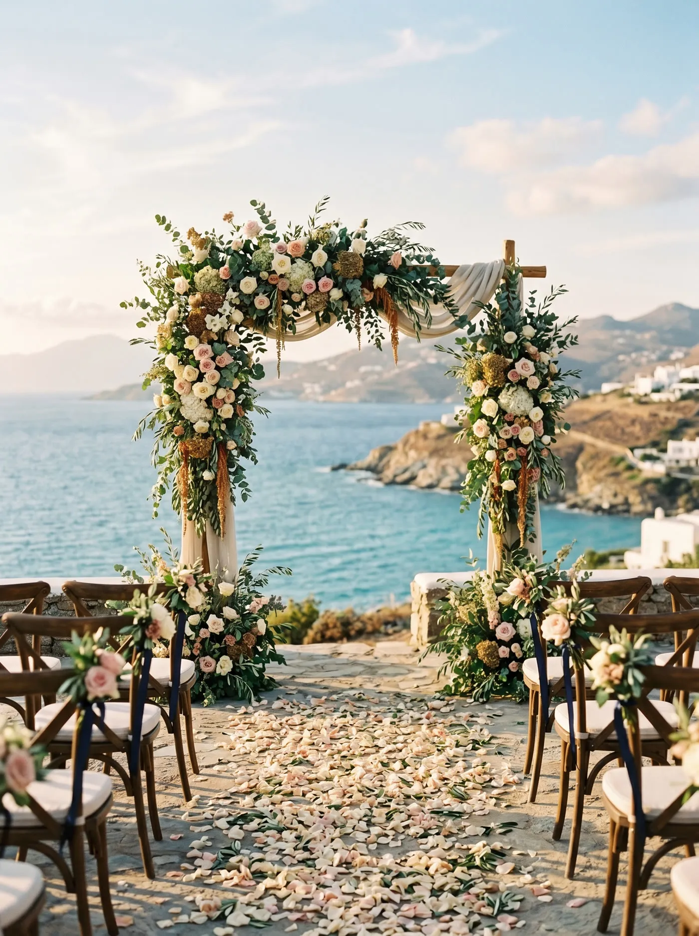 Outdoor ceremony arch
