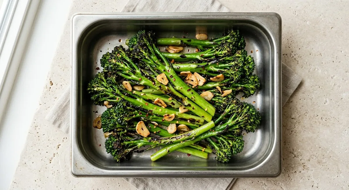 Grilled Broccolini — halal catering in Los Angeles · Carthage Kitchen
