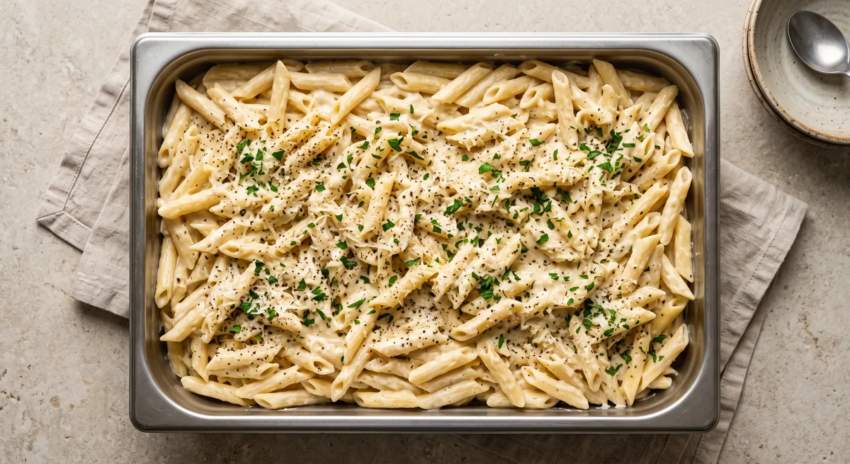 Penne Alfredo — halal catering in Los Angeles · Carthage Kitchen
