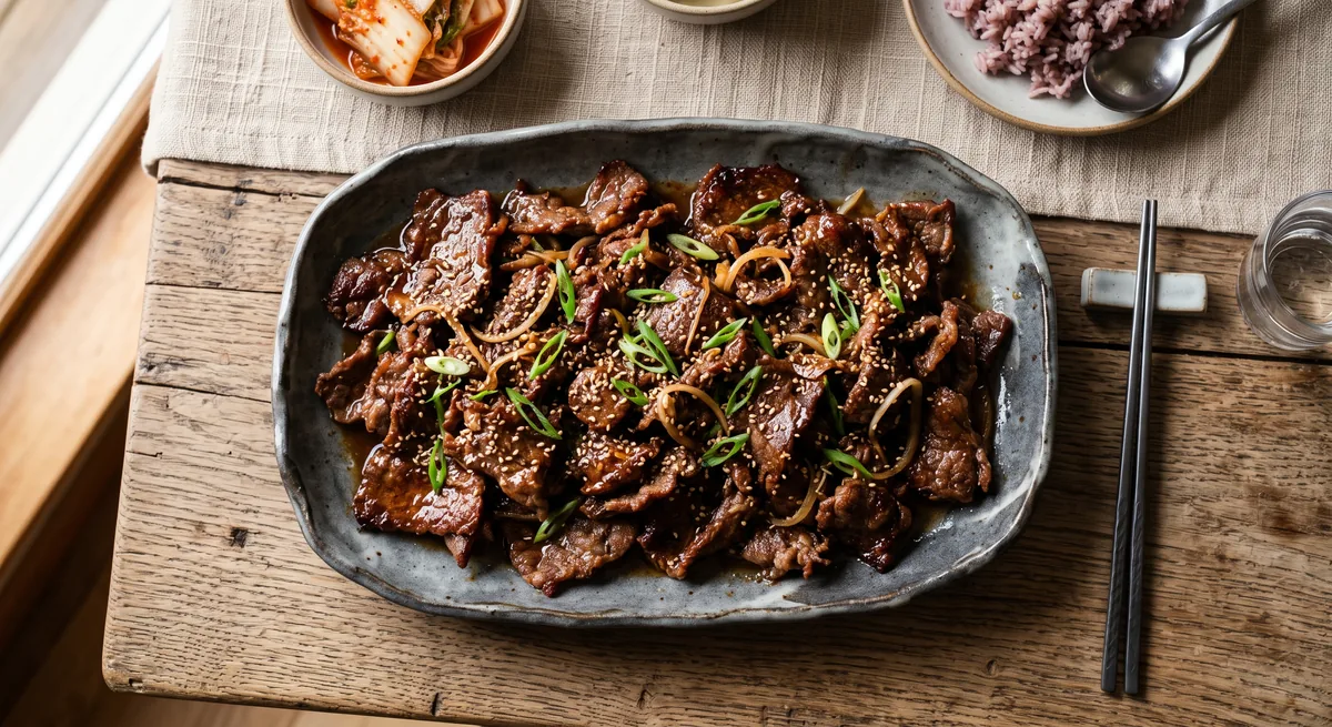 Bulgogi Marinated Beef — halal catering in Los Angeles · Carthage Kitchen