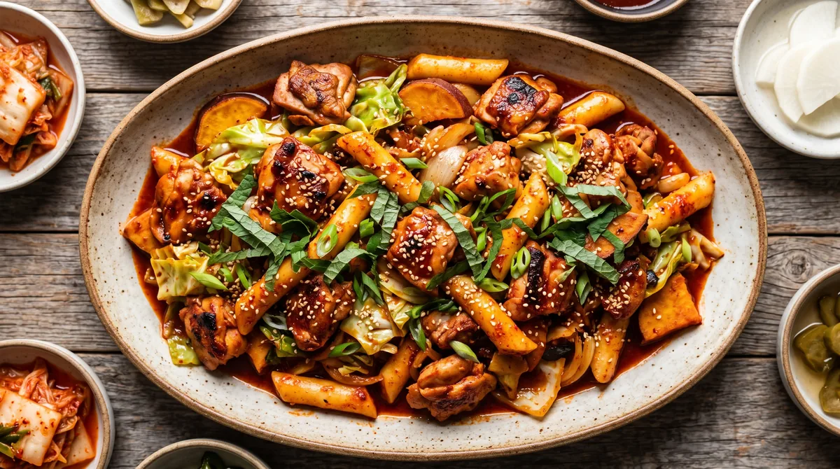 Dak Galbi Spicy Chicken — halal catering in Los Angeles · Carthage Kitchen