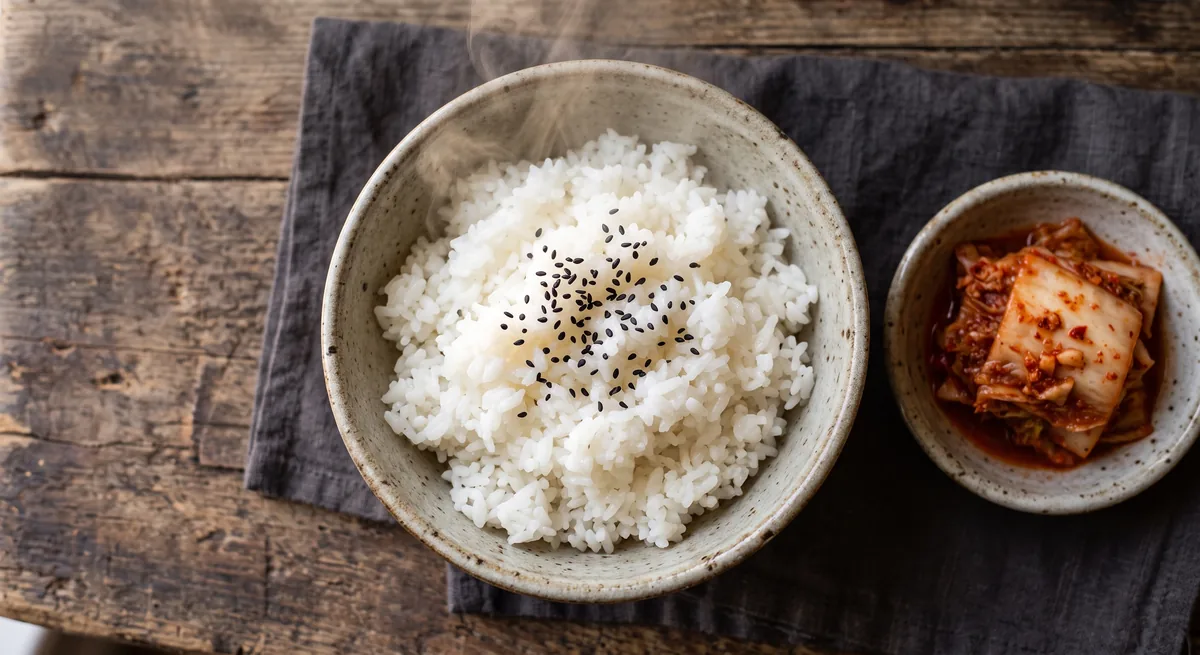 Steamed Rice & Banchan — halal catering in Los Angeles · Carthage Kitchen
