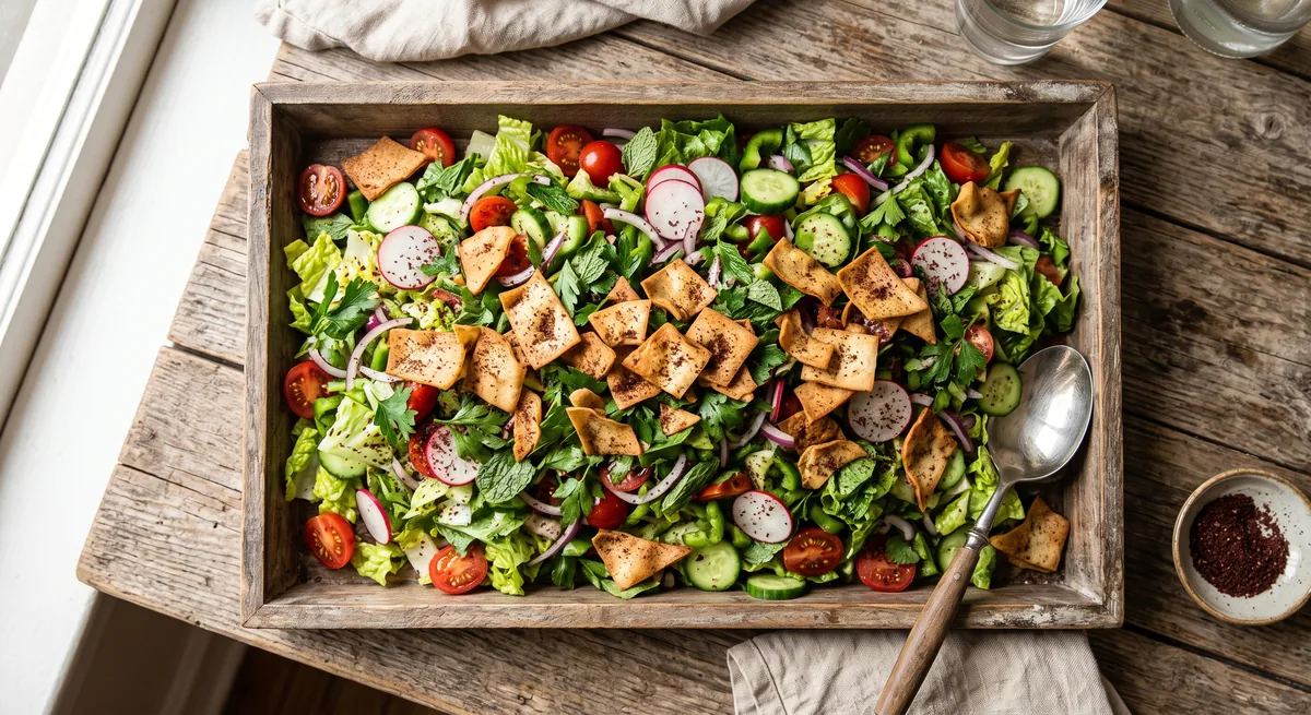 Fattoush Salad — halal catering in Los Angeles · Carthage Kitchen