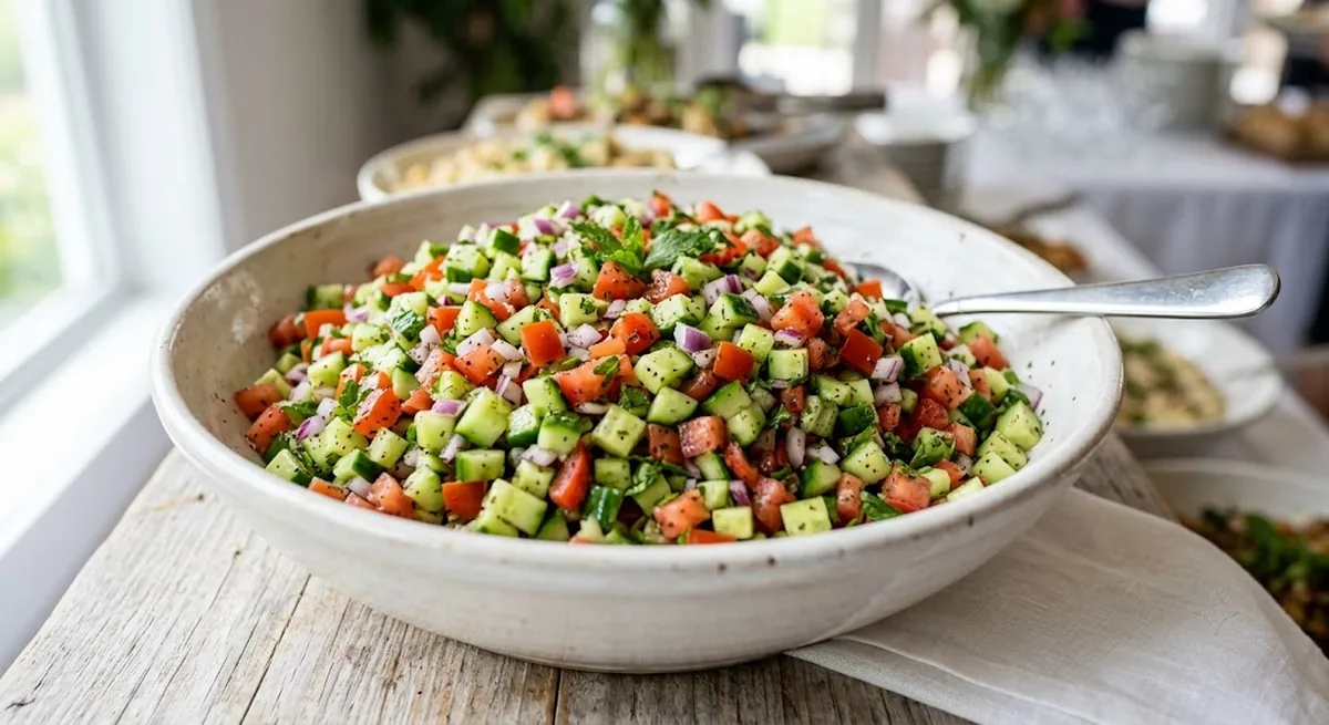 Shirazi Salad — halal catering in Los Angeles · Carthage Kitchen