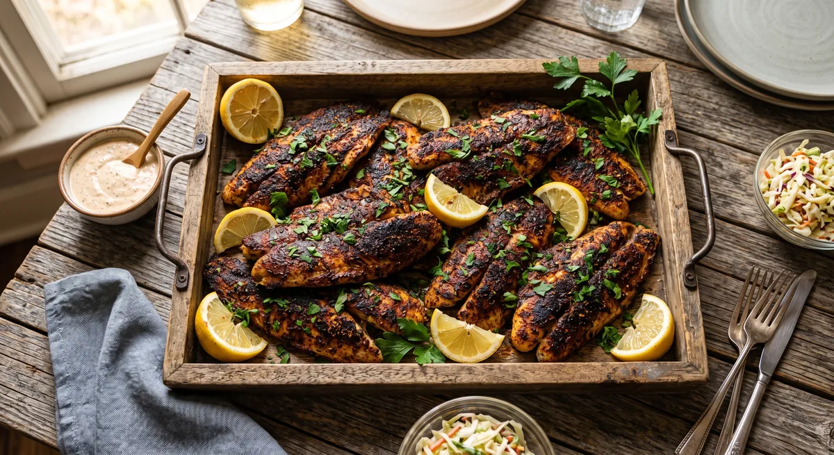 Blackened Catfish — halal catering in Los Angeles · Carthage Kitchen