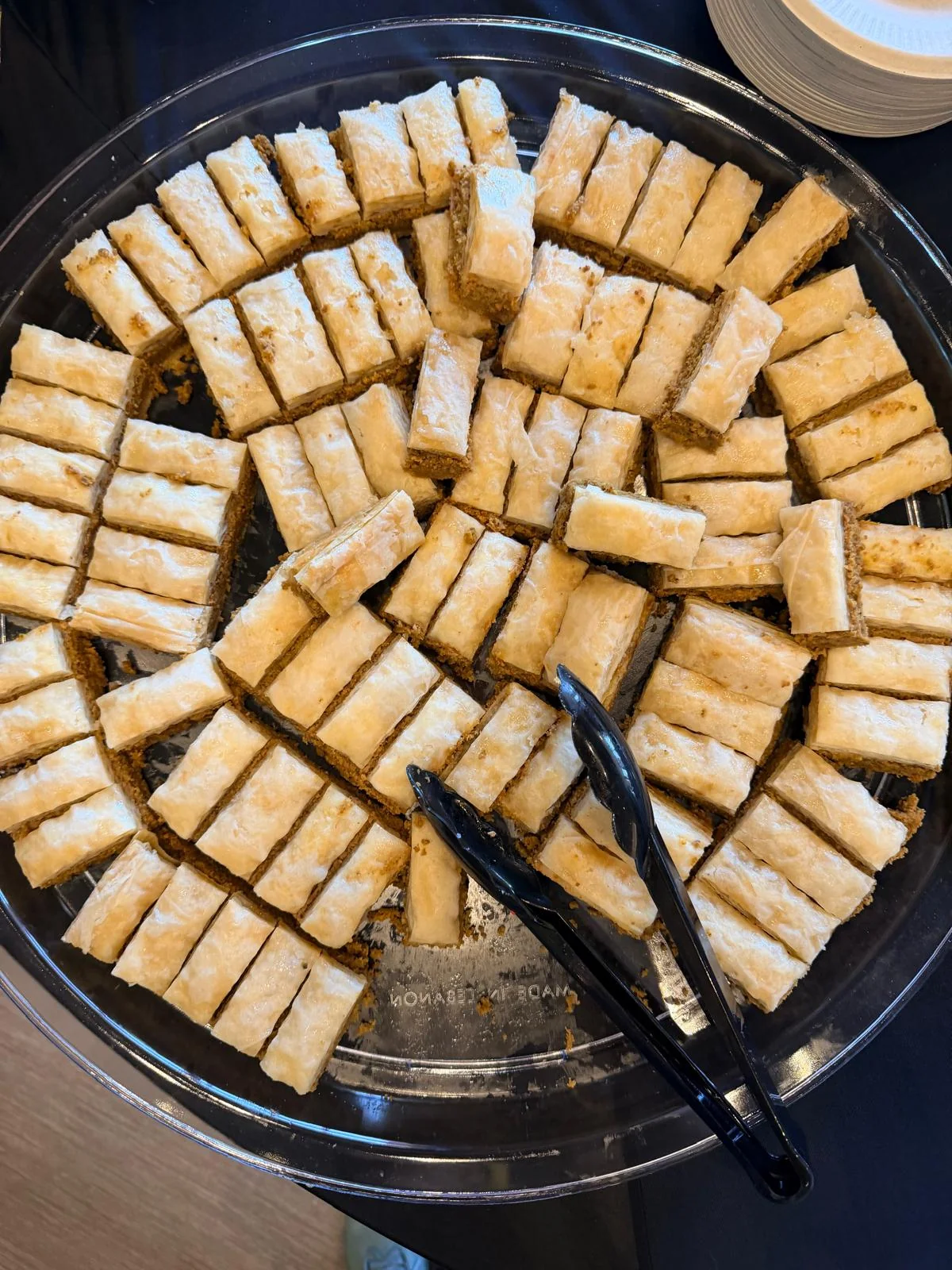 Handcrafted layered baklava dessert platter