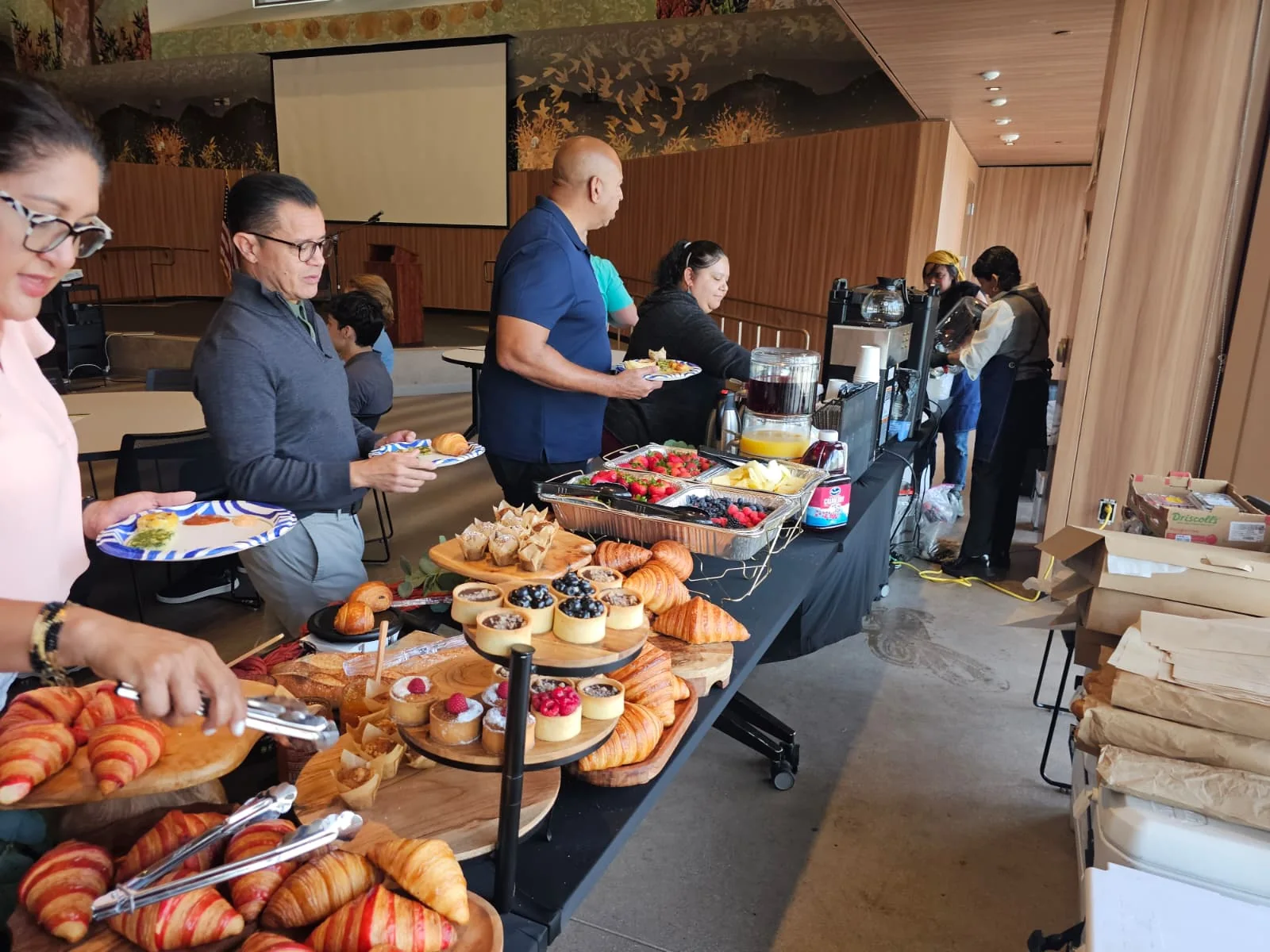 Los Angeles County Public Defender delegates at the morning breakfast buffet