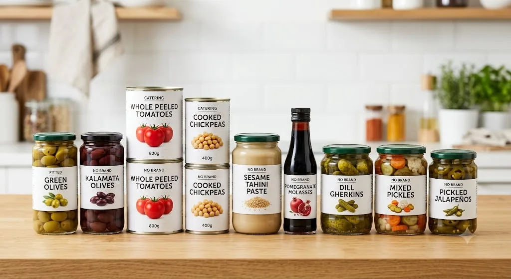 Canned Goods, Olives & Tahini