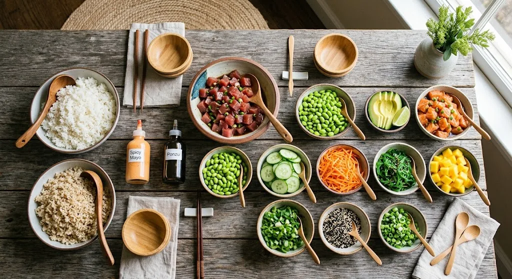 Build-Your-Own Poke Bar — halal catering in Los Angeles · Carthage Kitchen
