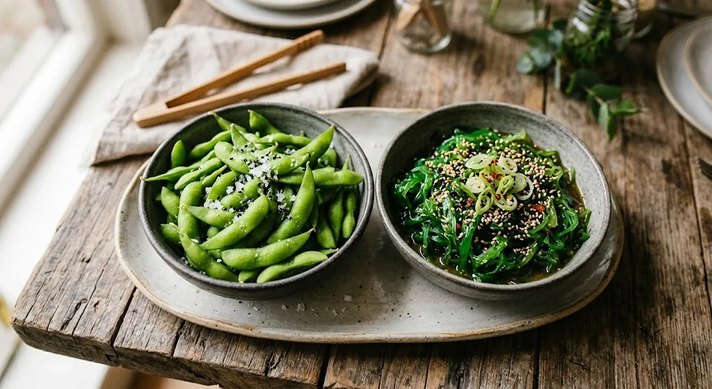 Edamame & Seaweed Salad — halal catering in Los Angeles · Carthage Kitchen