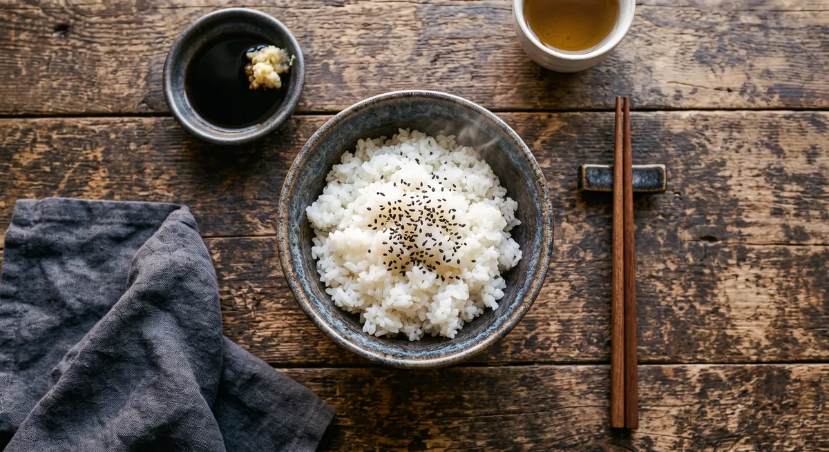 Steamed Japanese Rice — halal catering in Los Angeles · Carthage Kitchen