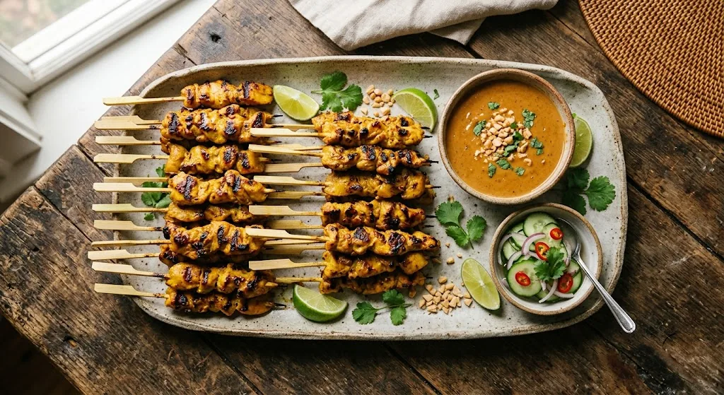Chicken Satay Skewers — halal catering in Los Angeles · Carthage Kitchen