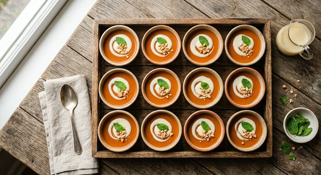 Thai Tea Panna Cotta — halal catering in Los Angeles · Carthage Kitchen