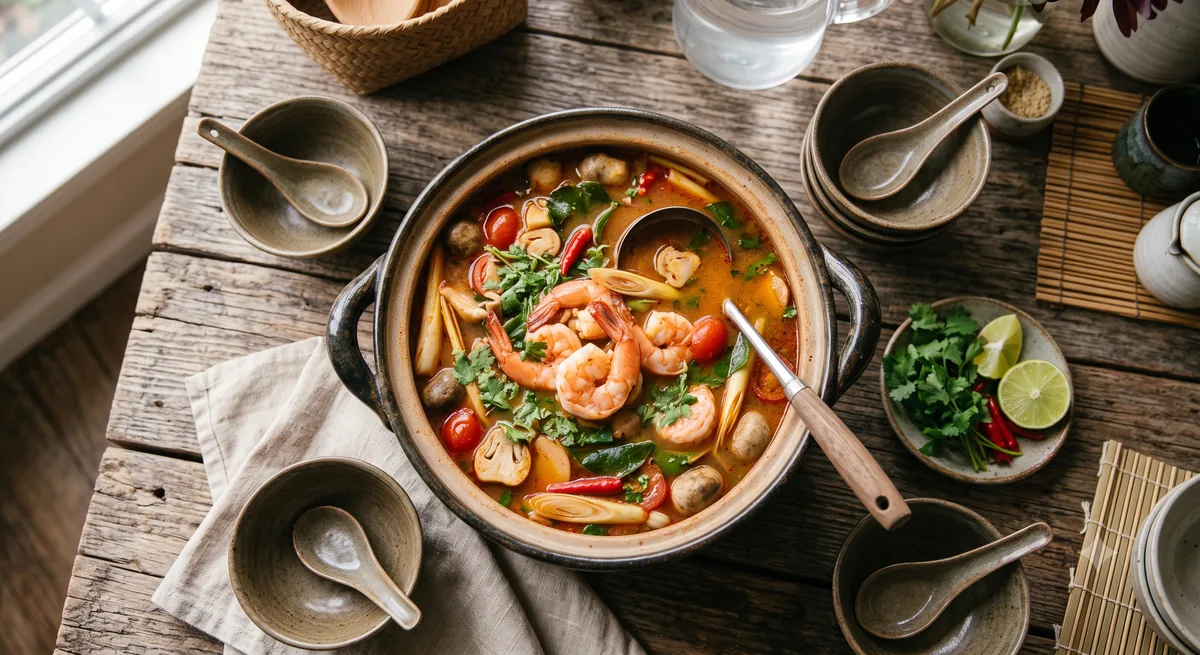 Tom Yum Soup Service — halal catering in Los Angeles · Carthage Kitchen