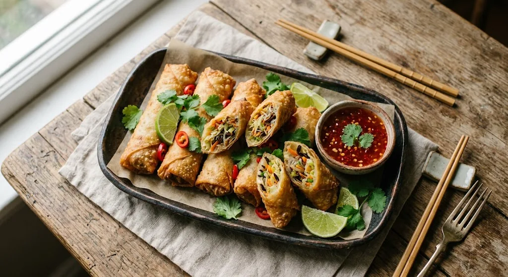 Vegetable Spring Rolls — halal catering in Los Angeles · Carthage Kitchen