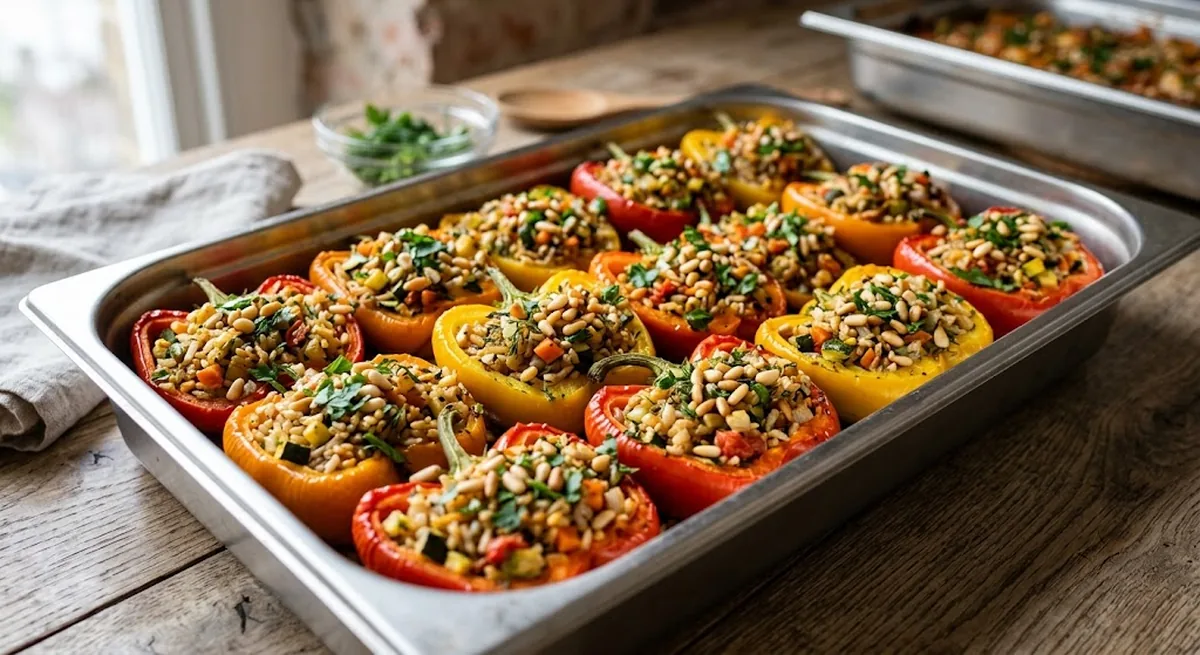 Stuffed Bell Peppers — halal catering in Los Angeles · Carthage Kitchen