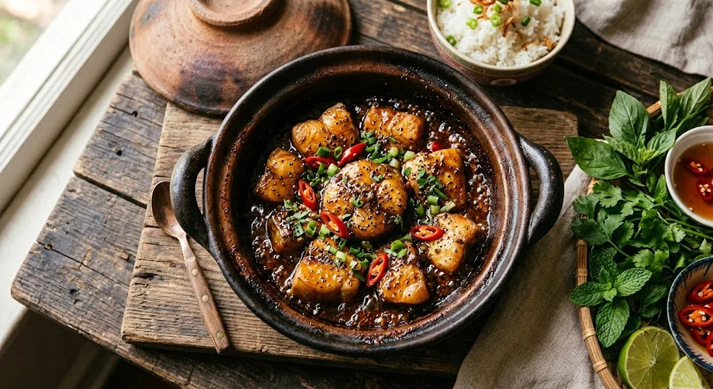 Clay-Pot Braised Fish — halal catering in Los Angeles · Carthage Kitchen