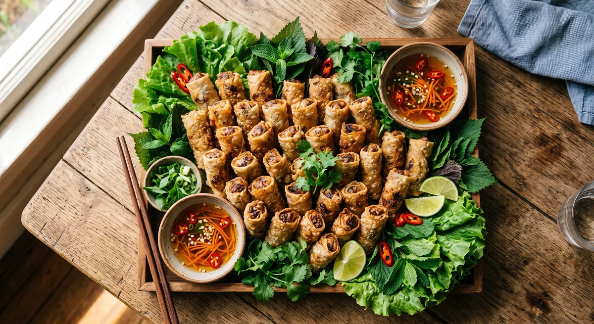 Crispy Egg Rolls — halal catering in Los Angeles · Carthage Kitchen